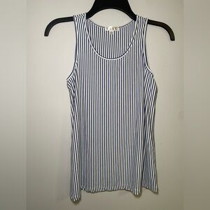LAKE Dream Modal Blue and White Striped Pajama Tank Size XXS